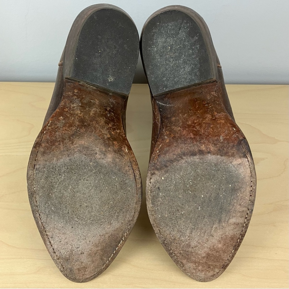 Lucchese Women’s Size 6.5 Brown Leather Western Ankle Booties Side Zip USA - Picture 8 of 13